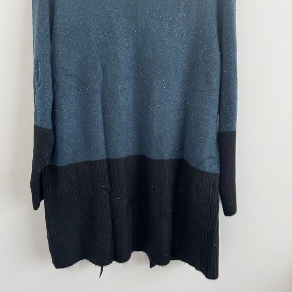 Love Ellie Blue & Black Speckled Open Front Knit Cardigan With Pockets Size XL - Picture 9 of 9